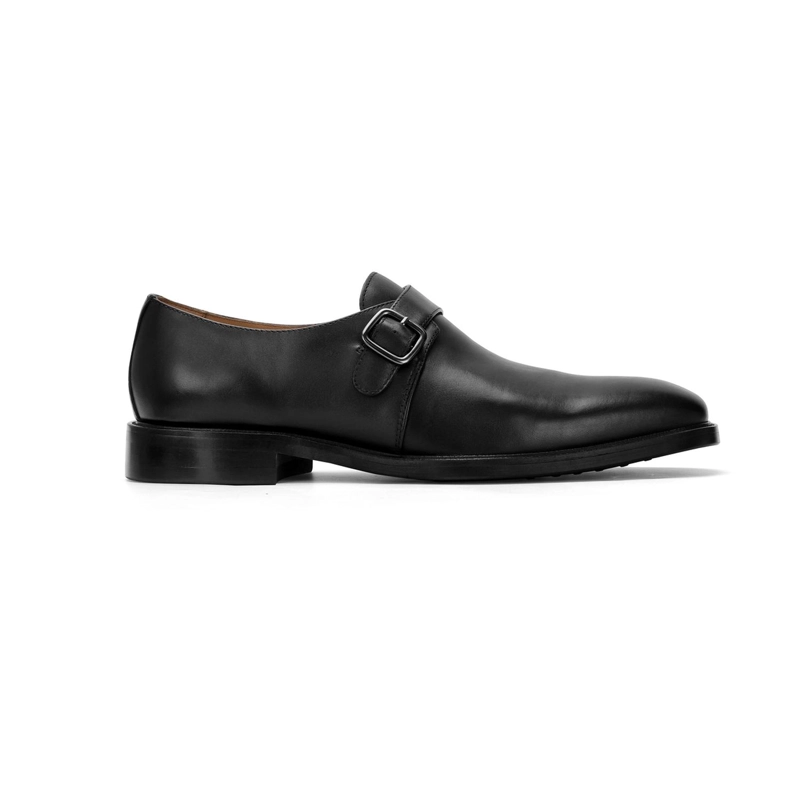ZAPATOS FORMALES HEBILLA HOMBRE CUERO MONK STRAP NEGRO LAURENCE CARDINALE - 2