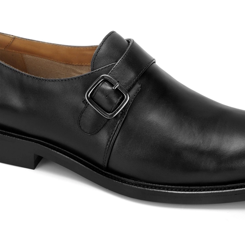 ZAPATOS FORMALES HEBILLA HOMBRE CUERO MONK STRAP NEGRO LAURENCE CARDINALE - 5