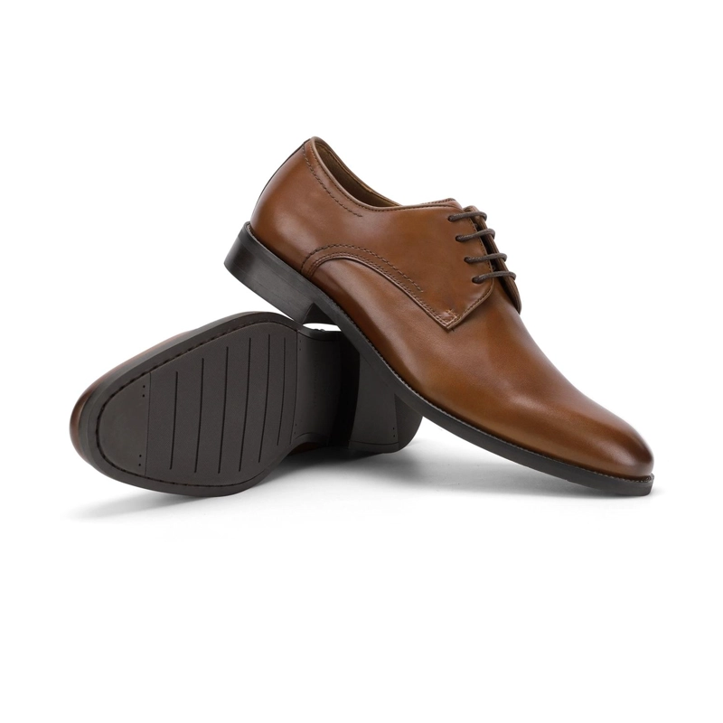ZAPATO FORMAL HOMBRE CUERO DERBY FORTRESS BRANDY - 6