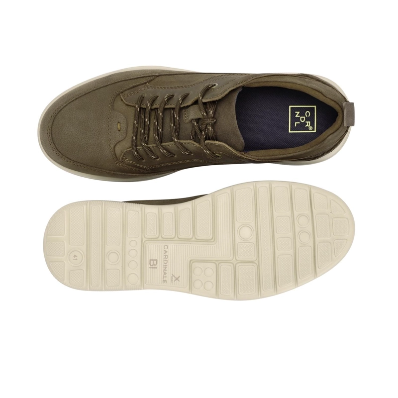 ZAPATILLA URBANA HOMBRE CUERO X-LIGHT WALLCOURT TAUPE PLANTA LIVIANA CARDINALE - 6