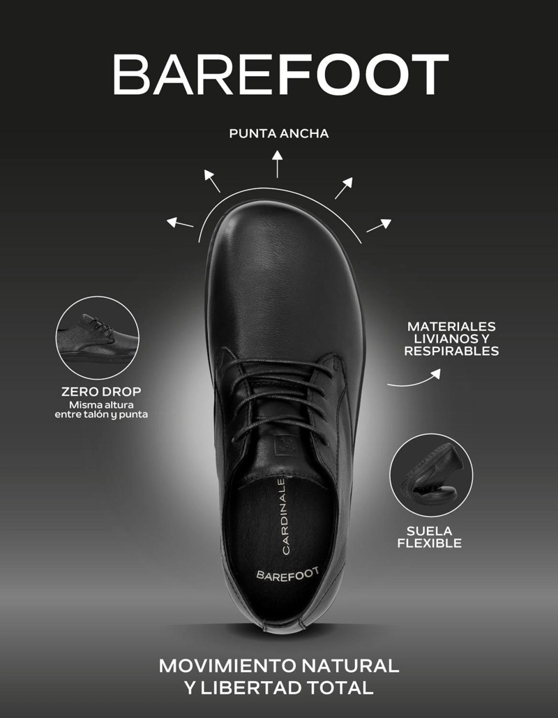 ZAPATOS HOMBRE BAREFOOT NEGRO BARE URBAN CARDINALE - 9