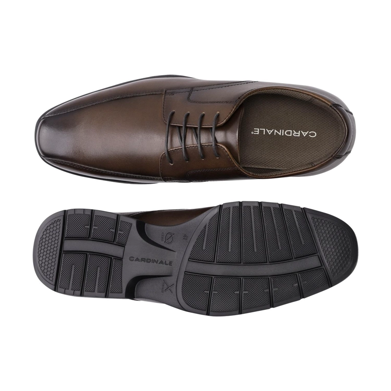 ZAPATOS FORMAL HOMBRE X-LIGHT PIUMA PUNTA COSTURA CAFE CARDINALE - 3