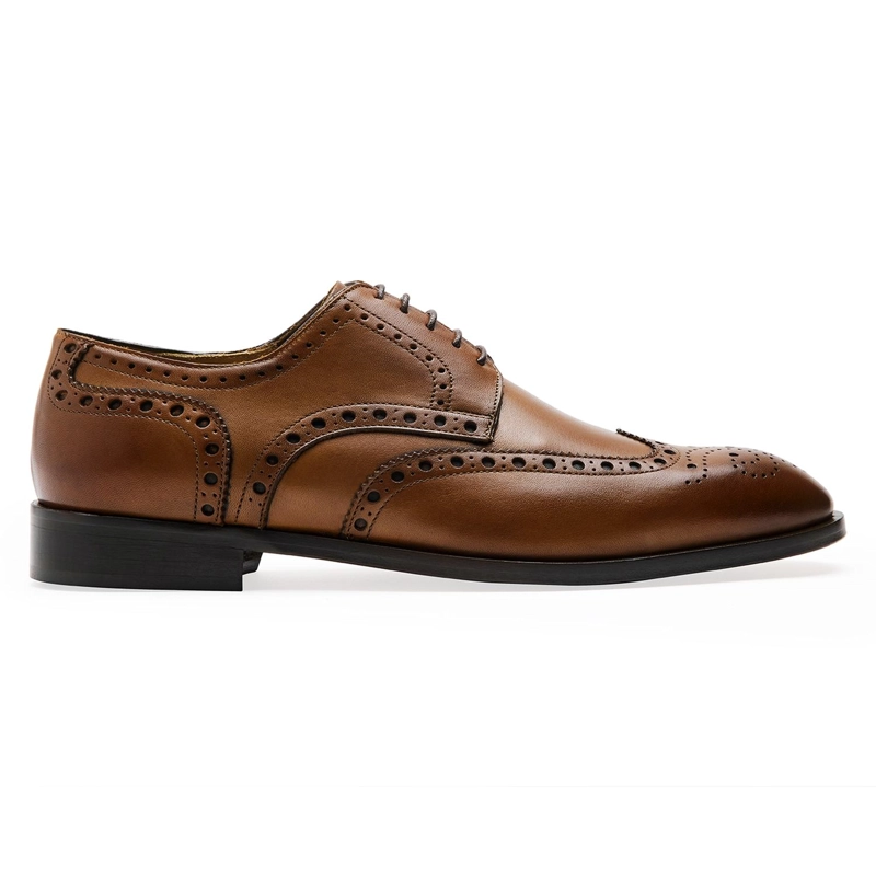 ZAPATOS FORMALES HOMBRE SUELA CUERO MAGNO SENATO-0-03 BRANDY - 2