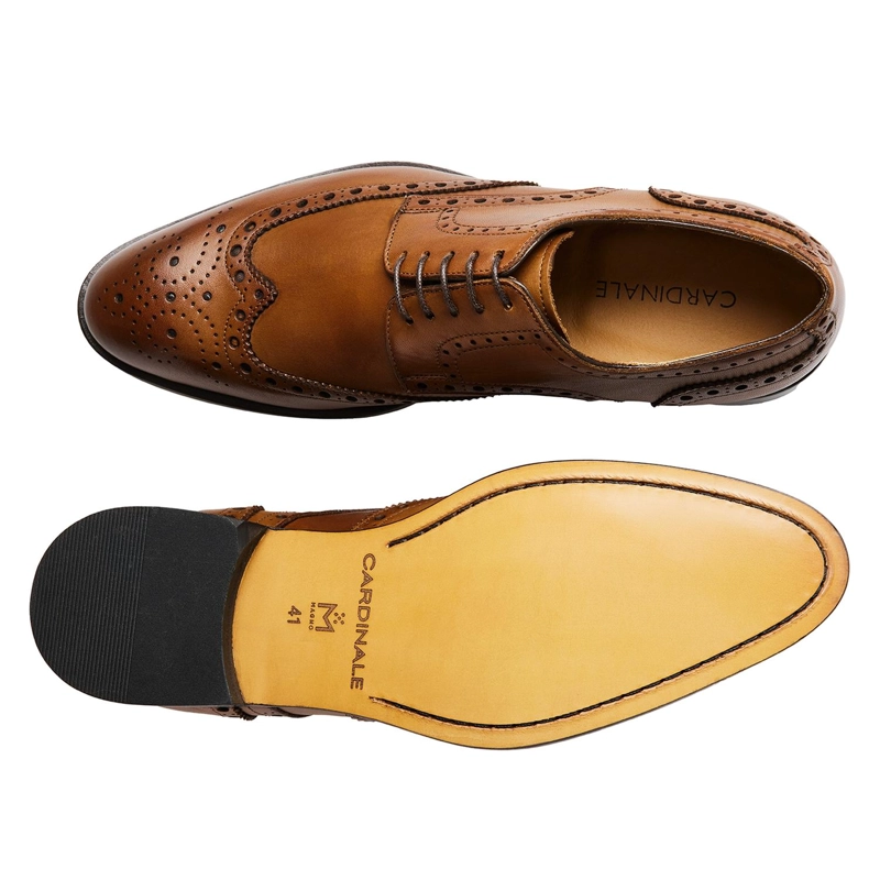 ZAPATOS FORMALES HOMBRE SUELA CUERO MAGNO SENATO-0-03 BRANDY - 3