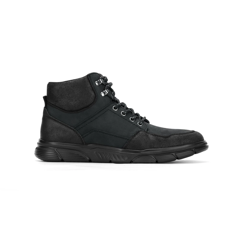 ZAPATILLA CAÑA ALTA HOMBRE X-LIGHT CUERO CIERRE LATERAL DOSSCOURT NEGRO CARDINALE - 2