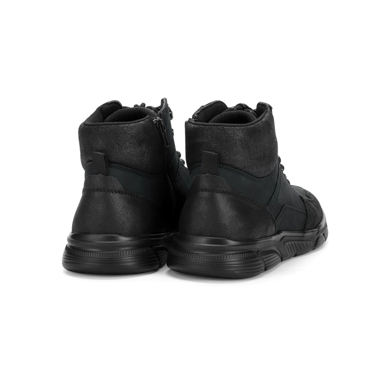 ZAPATILLA CAÑA ALTA HOMBRE X-LIGHT CUERO CIERRE LATERAL DOSSCOURT NEGRO CARDINALE - 4