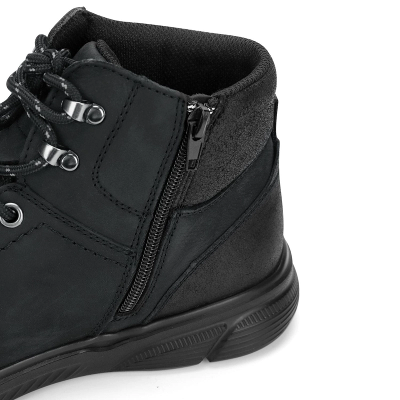 ZAPATILLA CAÑA ALTA HOMBRE X-LIGHT CUERO CIERRE LATERAL DOSSCOURT NEGRO CARDINALE - 5