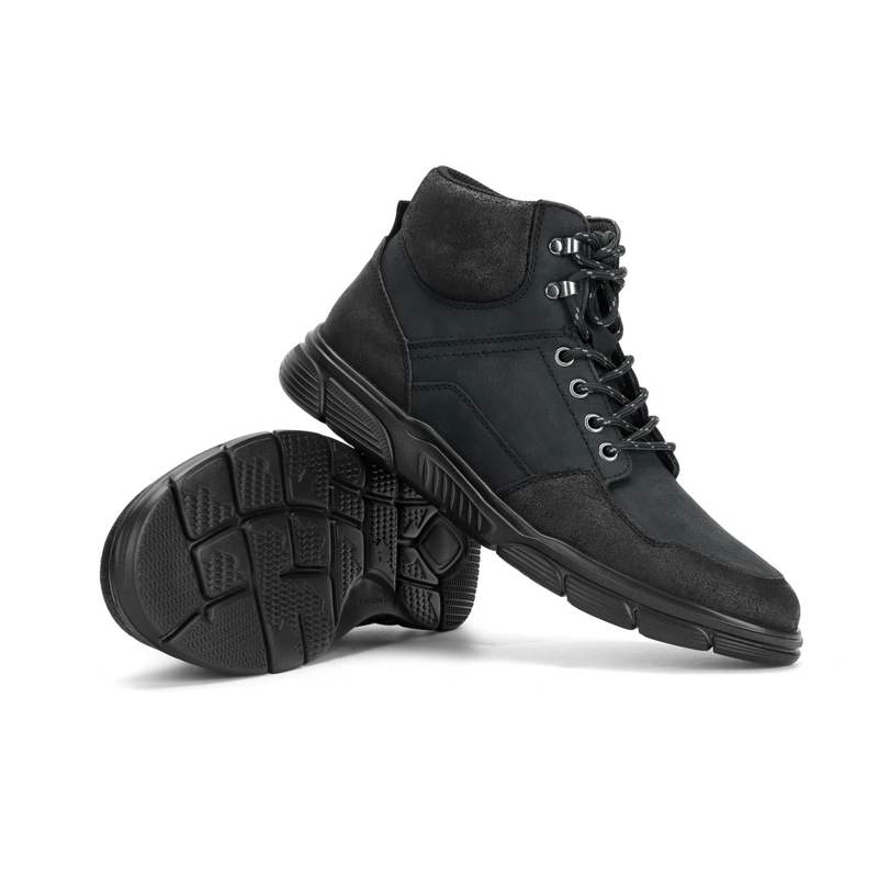 ZAPATILLA CAÑA ALTA HOMBRE X-LIGHT CUERO CIERRE LATERAL DOSSCOURT NEGRO CARDINALE - 6