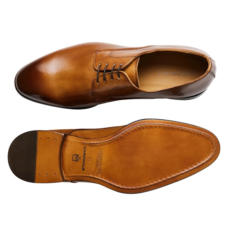 ZAPATOS FORMALES HOMBRE SUELA CUERO MAGNO CUSANI-0-01 BRANDY - 3