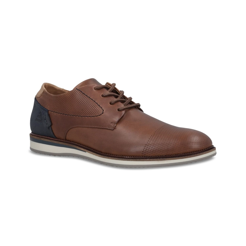 ZAPATOS FORMAL CASUAL HOMBRE CUERO PERFORACIONES NOX-0-32 BRANDY BULLBOXER - 2
