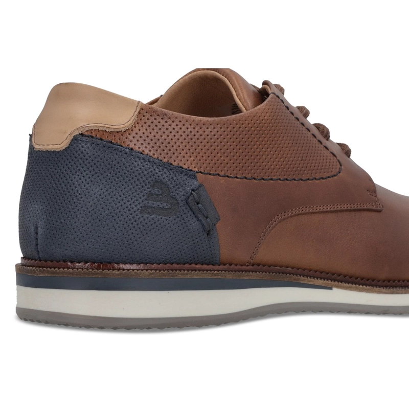 ZAPATOS FORMAL CASUAL HOMBRE CUERO PERFORACIONES NOX-0-32 BRANDY BULLBOXER - 4