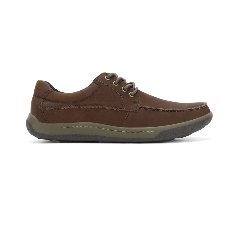 ZAPATOS HOMBRE CUERO 24 FLEX MOC TOE CAFE OSCURO ARNO CARDINALE - 2