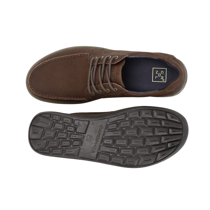 ZAPATOS HOMBRE CUERO 24 FLEX MOC TOE CAFE OSCURO ARNO CARDINALE - 3