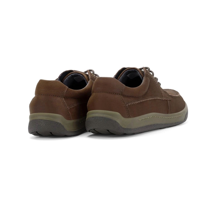 ZAPATOS HOMBRE CUERO 24 FLEX MOC TOE CAFE OSCURO ARNO CARDINALE - 4