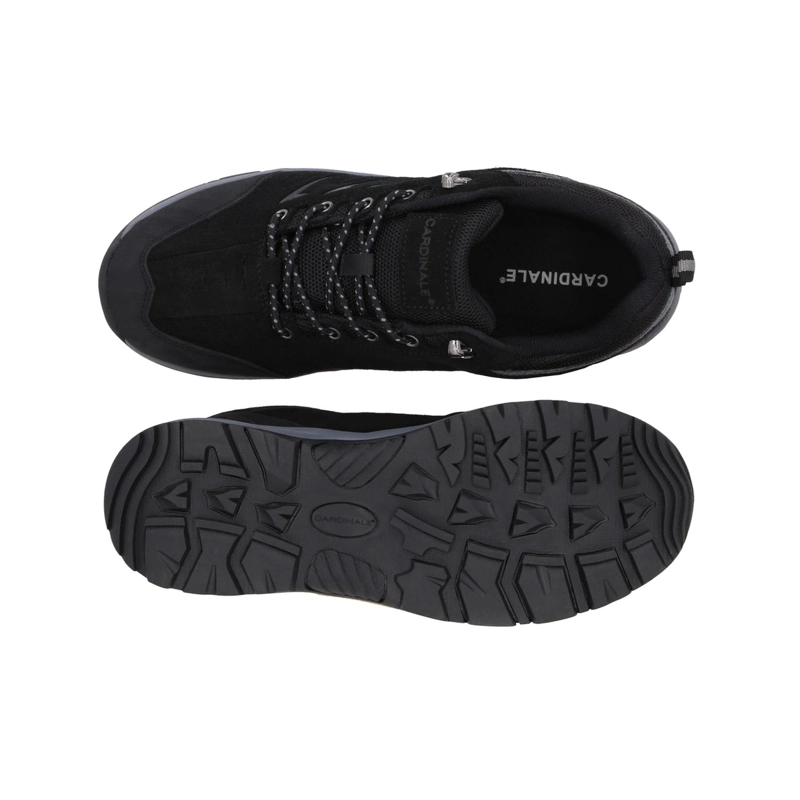ZAPATOS TREKKING HOMBRE WATERPROOF CUERO Y TEXTIL BARD-0-39 NEGRO - 1