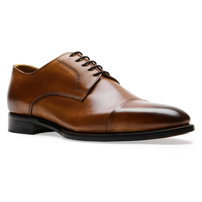 ZAPATOS FORMALES HOMBRE SUELA CUERO MAGNO BIGLI-0-01 BRANDY - 1