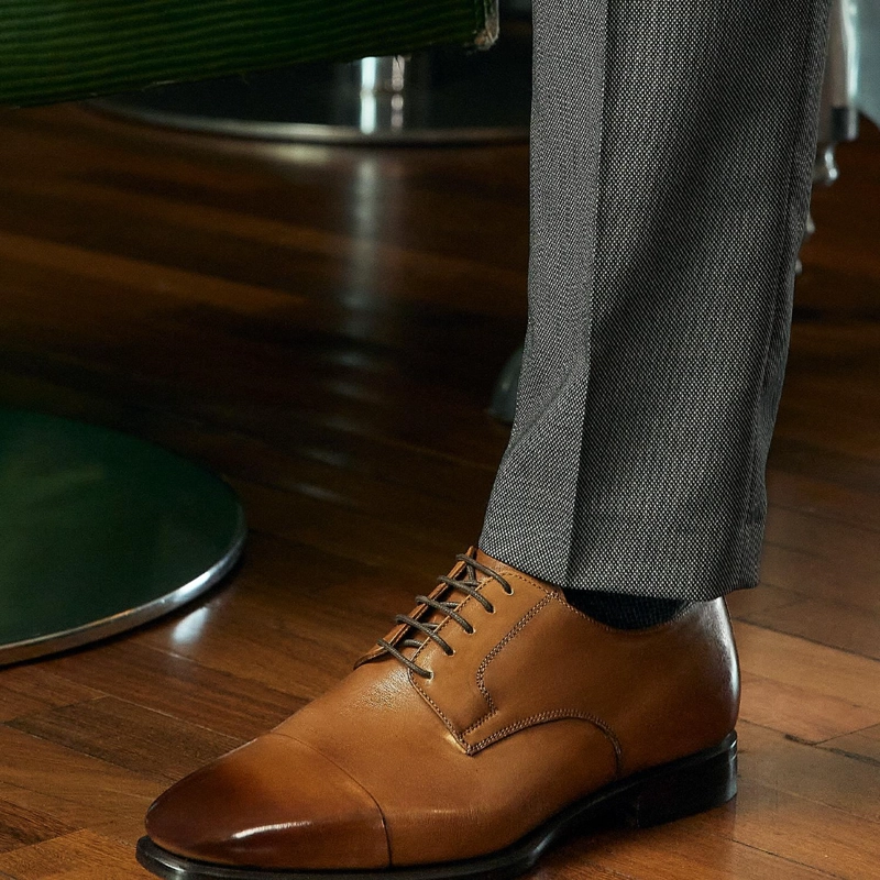 ZAPATOS FORMALES HOMBRE SUELA CUERO MAGNO BIGLI-0-01 BRANDY - 4