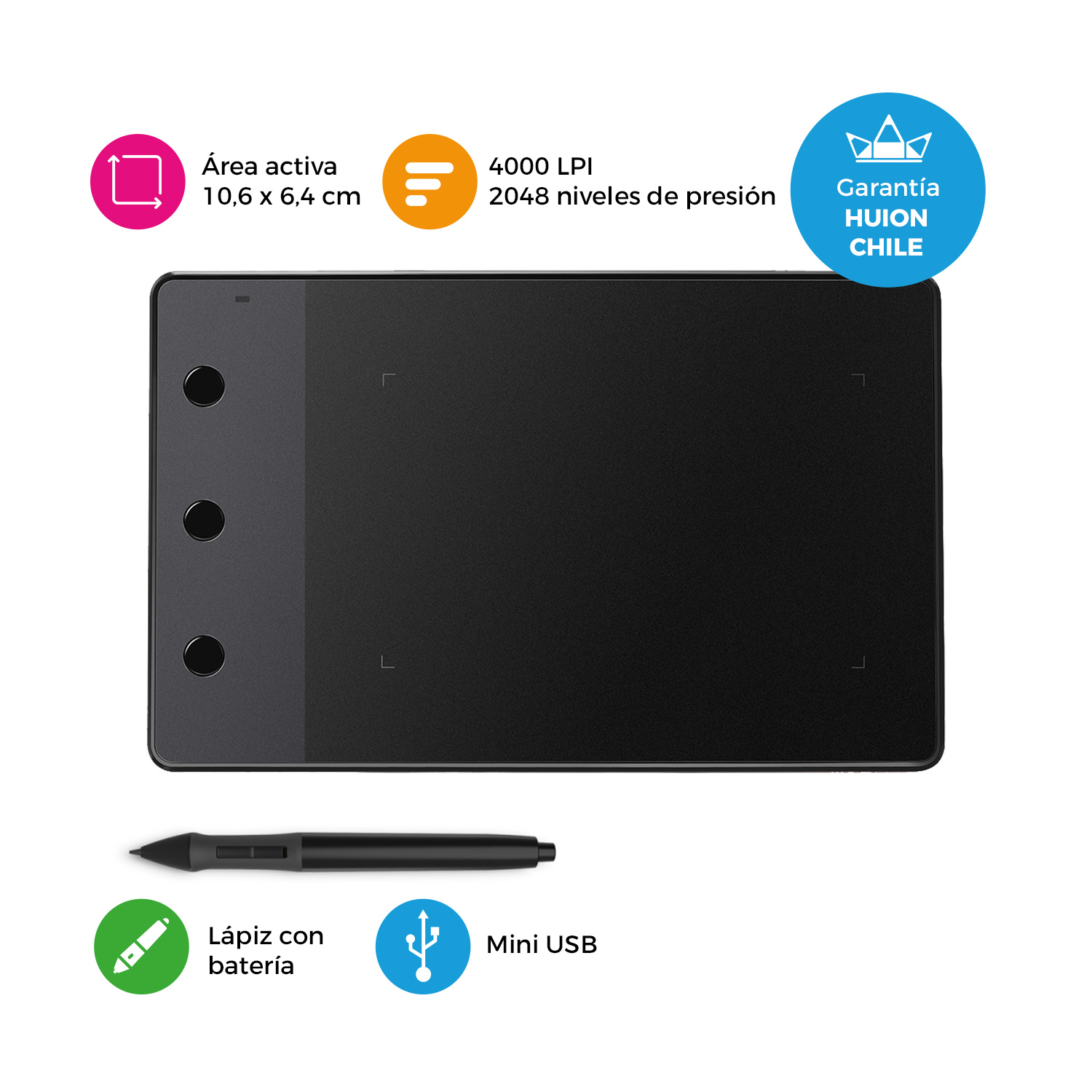 TABLETA DIGITALIZADORA HUION H420 TG - 1