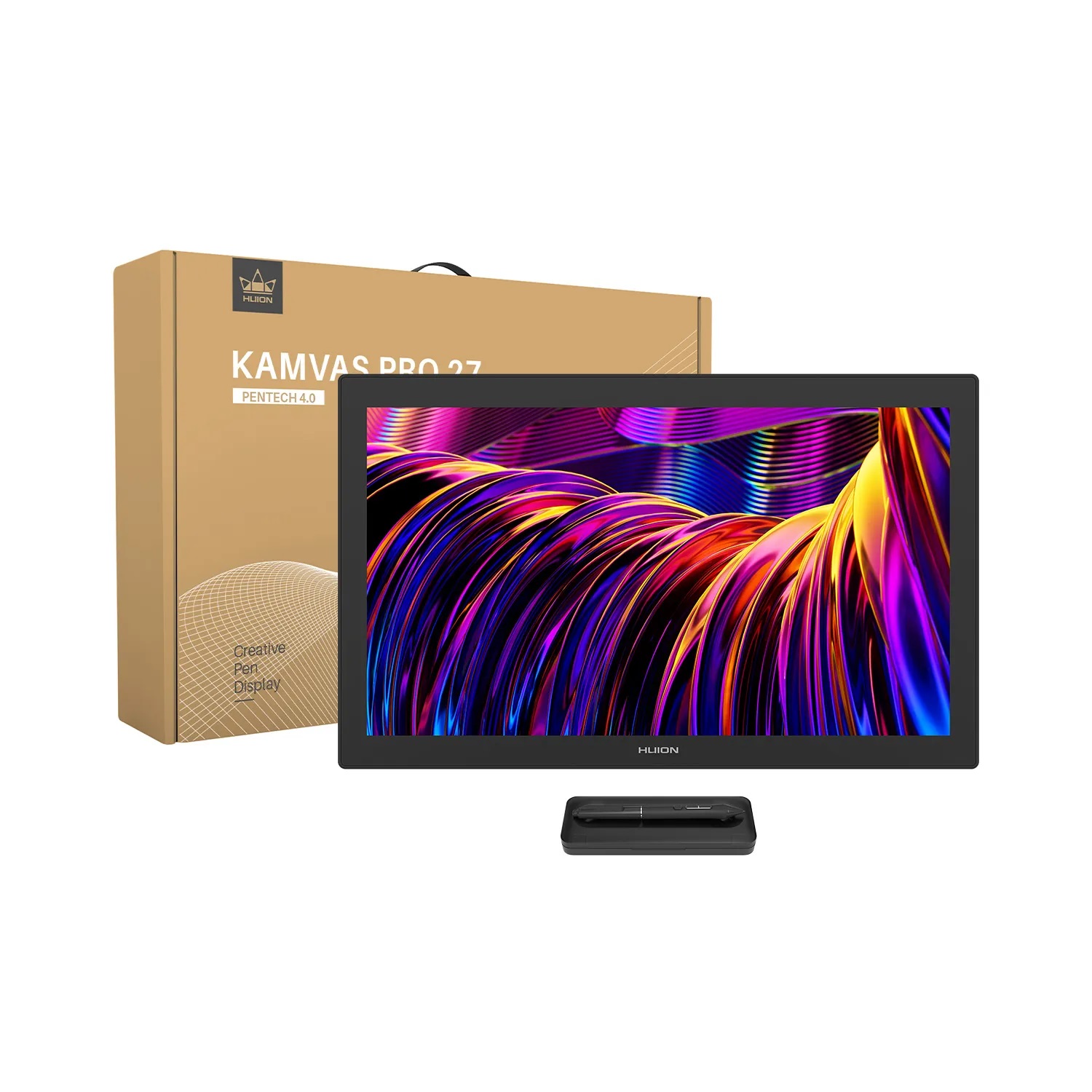 TABLETA GRAFICA MONITOR HUION KAMVAS PRO 27 CON 2 LÁPICES + KEYDIAL - TG - 8