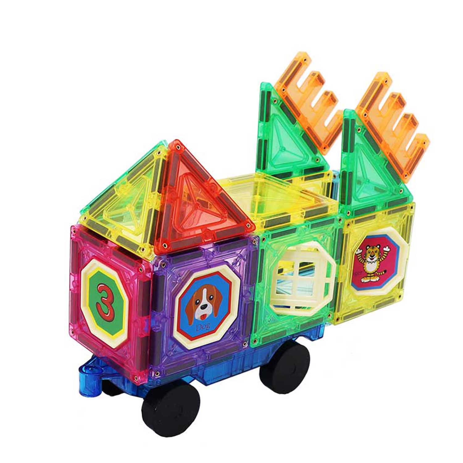 BLOQUES MAGNÉTICOS MAGNESCAPE TILES 132 MULTICOLOR DE CONSTRUCCIÓN 132 PIEZAS - LIBRE DE PLOMO - 2