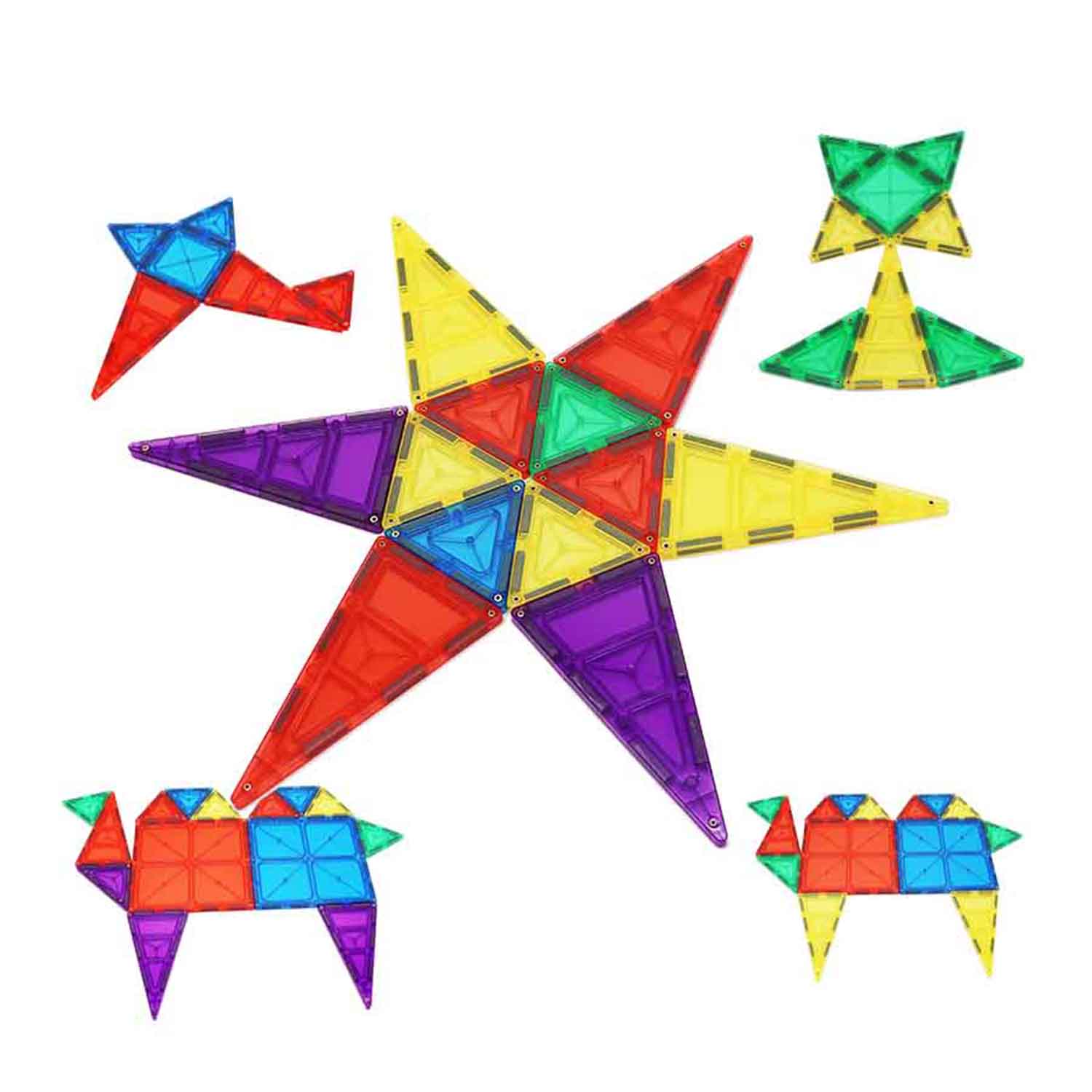 BLOQUES MAGNÉTICOS MAGNESCAPE TILES 132 MULTICOLOR DE CONSTRUCCIÓN 132 PIEZAS - LIBRE DE PLOMO - 3