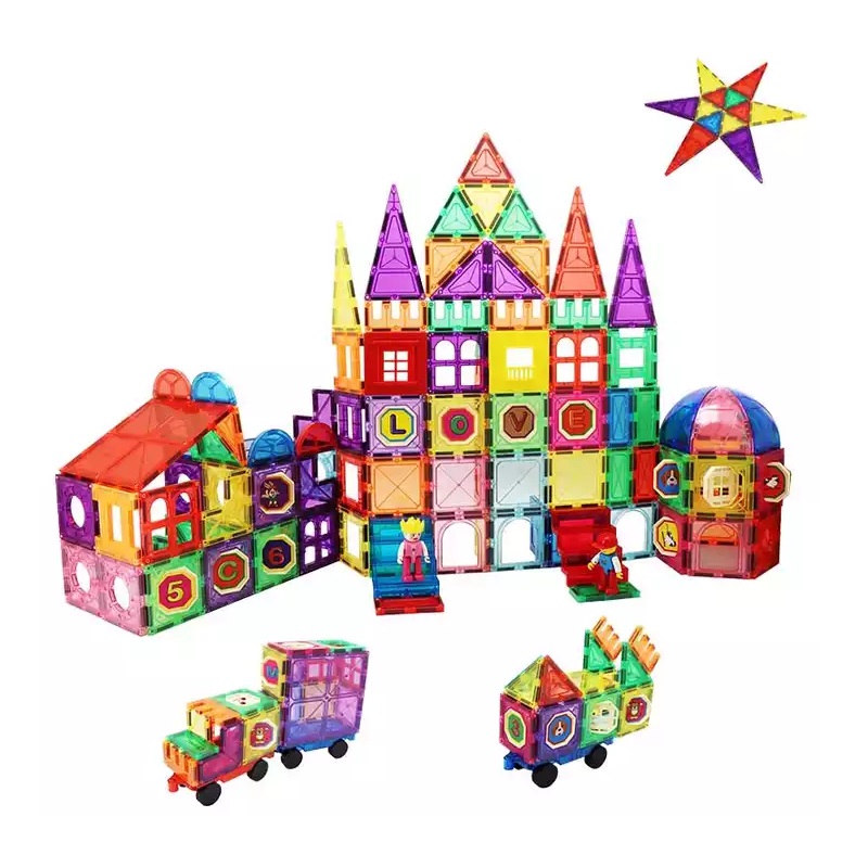 BLOQUES MAGNÉTICOS MAGNESCAPE TILES 168 MULTICOLOR DE CONSTRUCCIÓN 168 PIEZAS - LIBRE DE PLOMO - 1