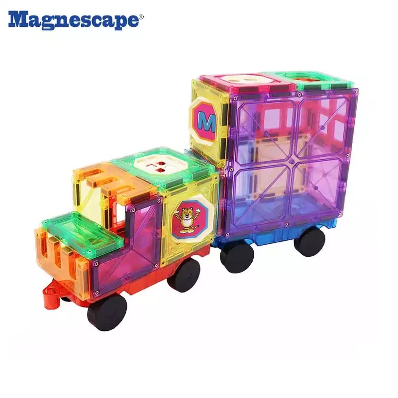 BLOQUES MAGNÉTICOS MAGNESCAPE TILES 168 MULTICOLOR DE CONSTRUCCIÓN 168 PIEZAS - LIBRE DE PLOMO - 2