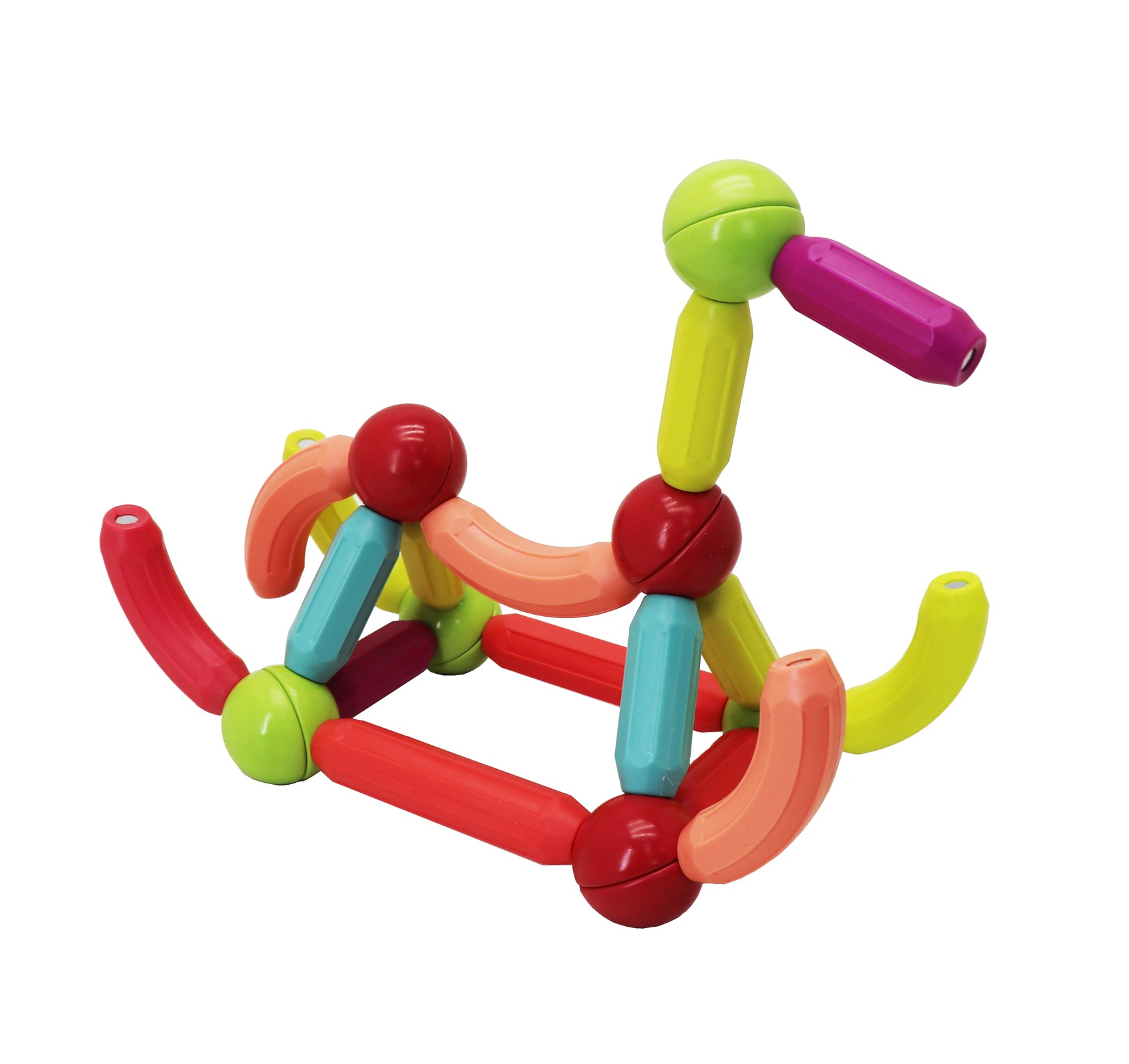 BASTONES MAGNÉTICOS DE CONSTRUCCIÓN MAGNESCAPE MULTICOLOR 62 PIEZAS - LIBRE DE PLOMO - 1