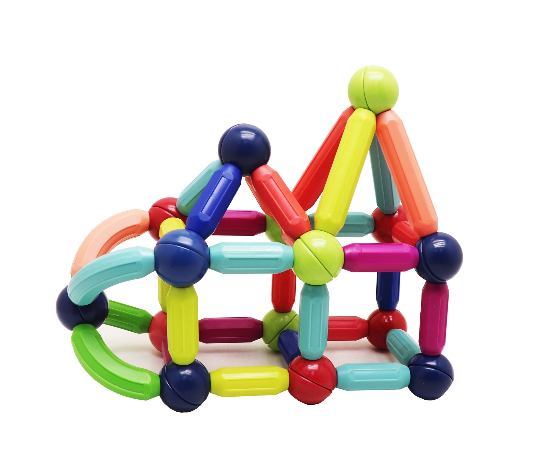 BASTONES MAGNÉTICOS DE CONSTRUCCIÓN MAGNESCAPE MULTICOLOR 62 PIEZAS - LIBRE DE PLOMO - 2