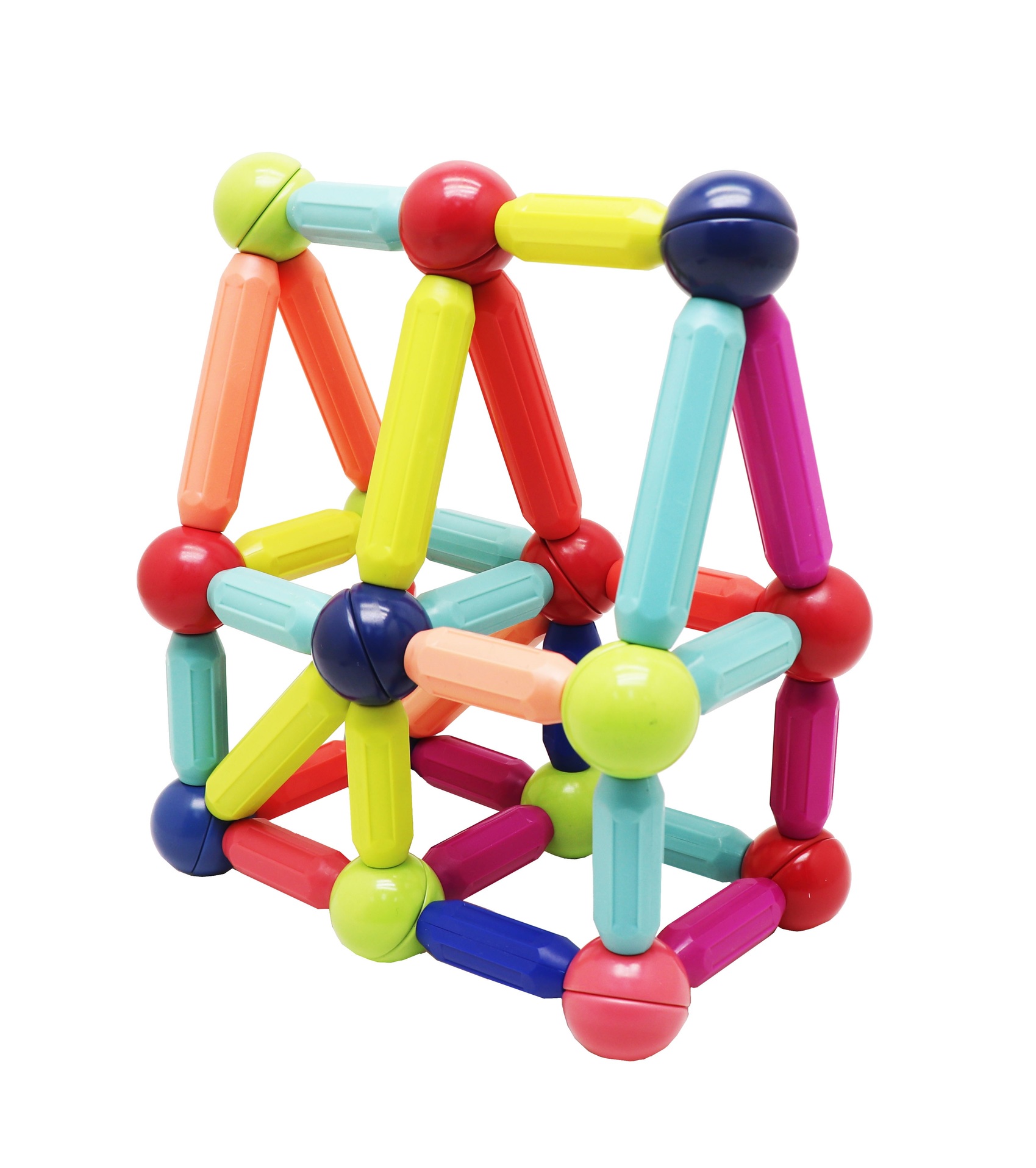 BASTONES MAGNÉTICOS DE CONSTRUCCIÓN MAGNESCAPE MULTICOLOR 62 PIEZAS - LIBRE DE PLOMO - 4