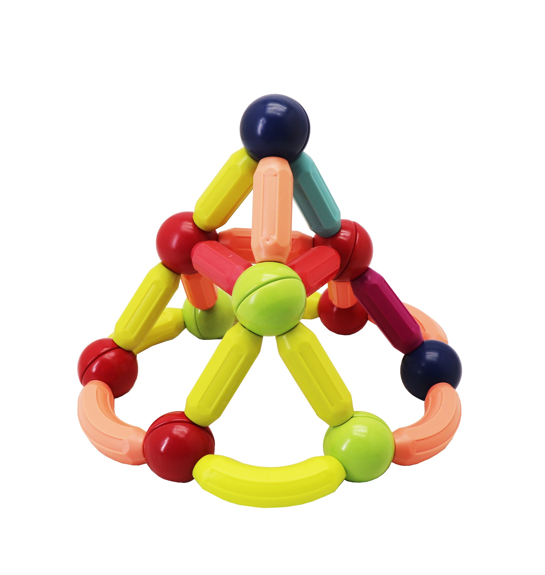 BASTONES MAGNÉTICOS DE CONSTRUCCIÓN MAGNESCAPE MULTICOLOR 128 PIEZAS - LIBRE DE PLOMO - 4