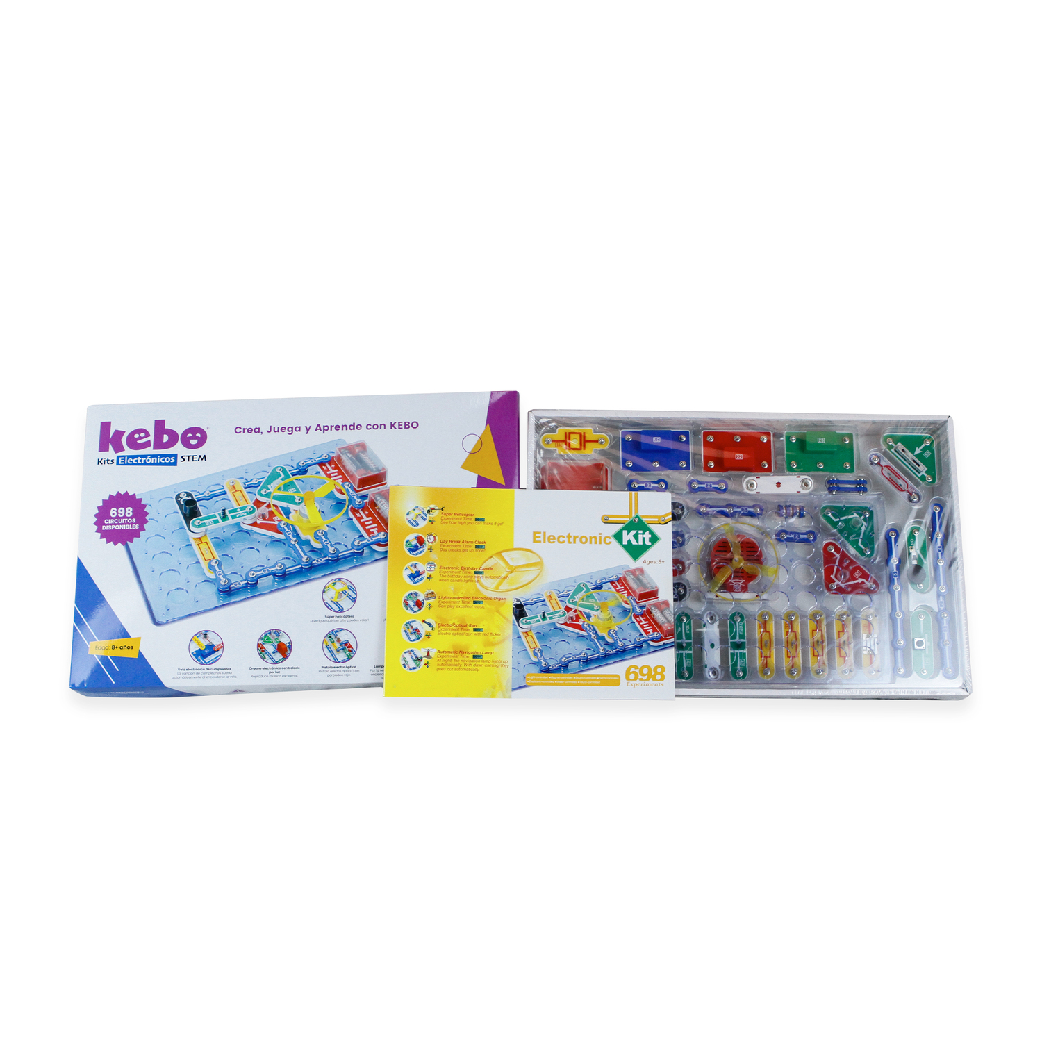 KIT ELECTRÓNICO EDUCATIVO KEBO ADVANCE A1 - 698 CIRCUITOS - 4