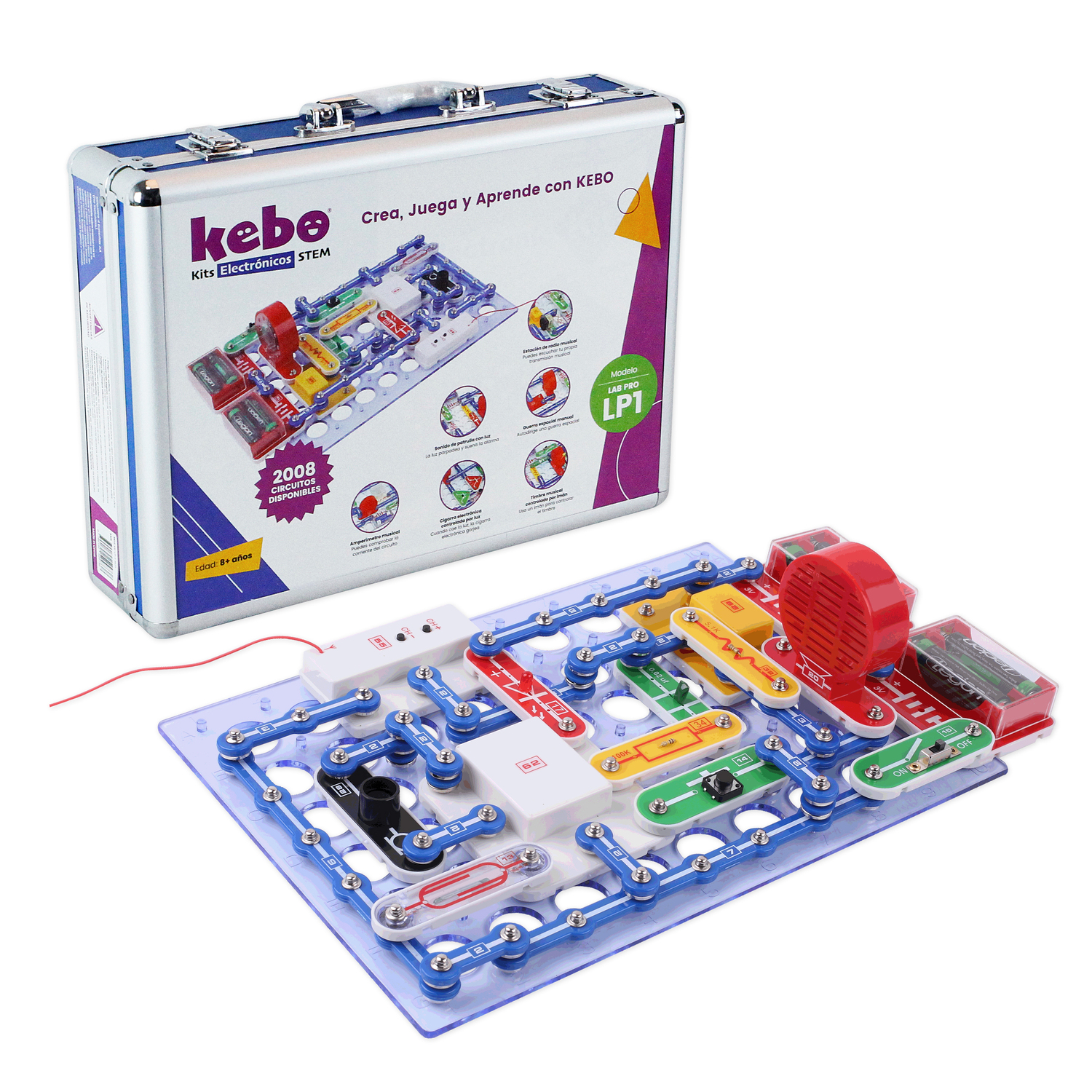 KIT ELECTRÓNICO EDUCATIVO KEBO LAB PRO LP1 - 2008 CIRCUITOS - 1