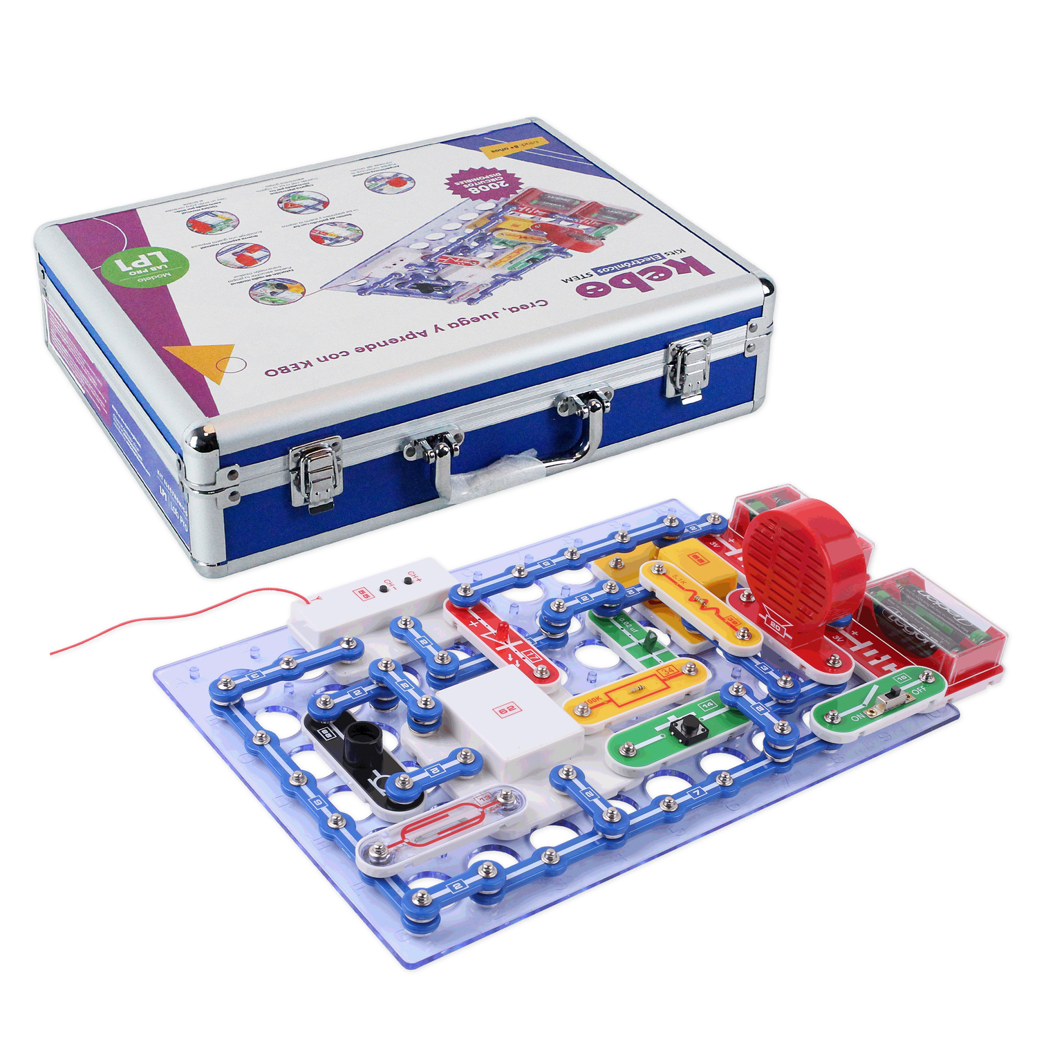 KIT ELECTRÓNICO EDUCATIVO KEBO LAB PRO LP1 - 2008 CIRCUITOS - 2