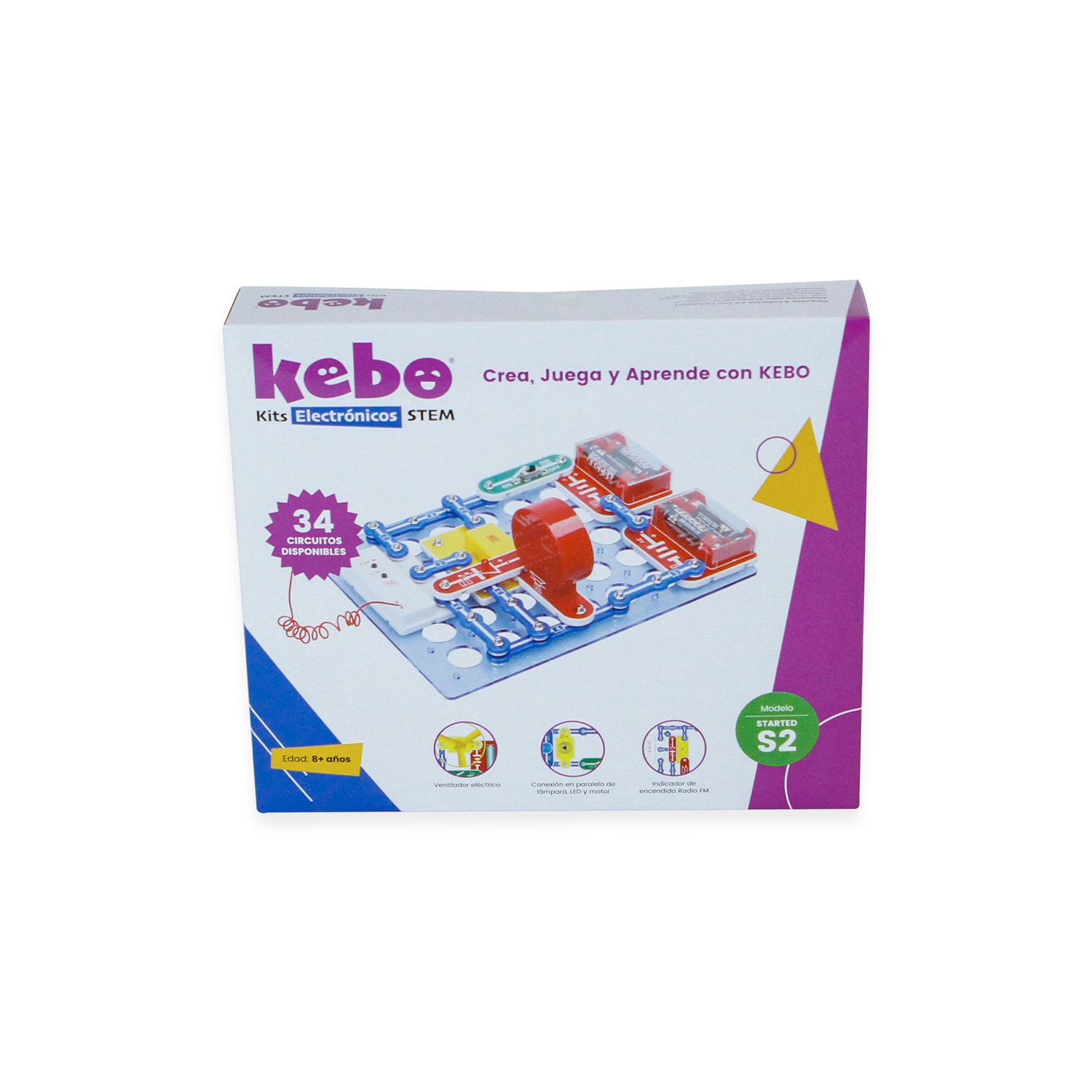 KIT ELECTRÓNICO EDUCATIVO KEBO STARTED S2 - 34 CIRCUITOS - 2