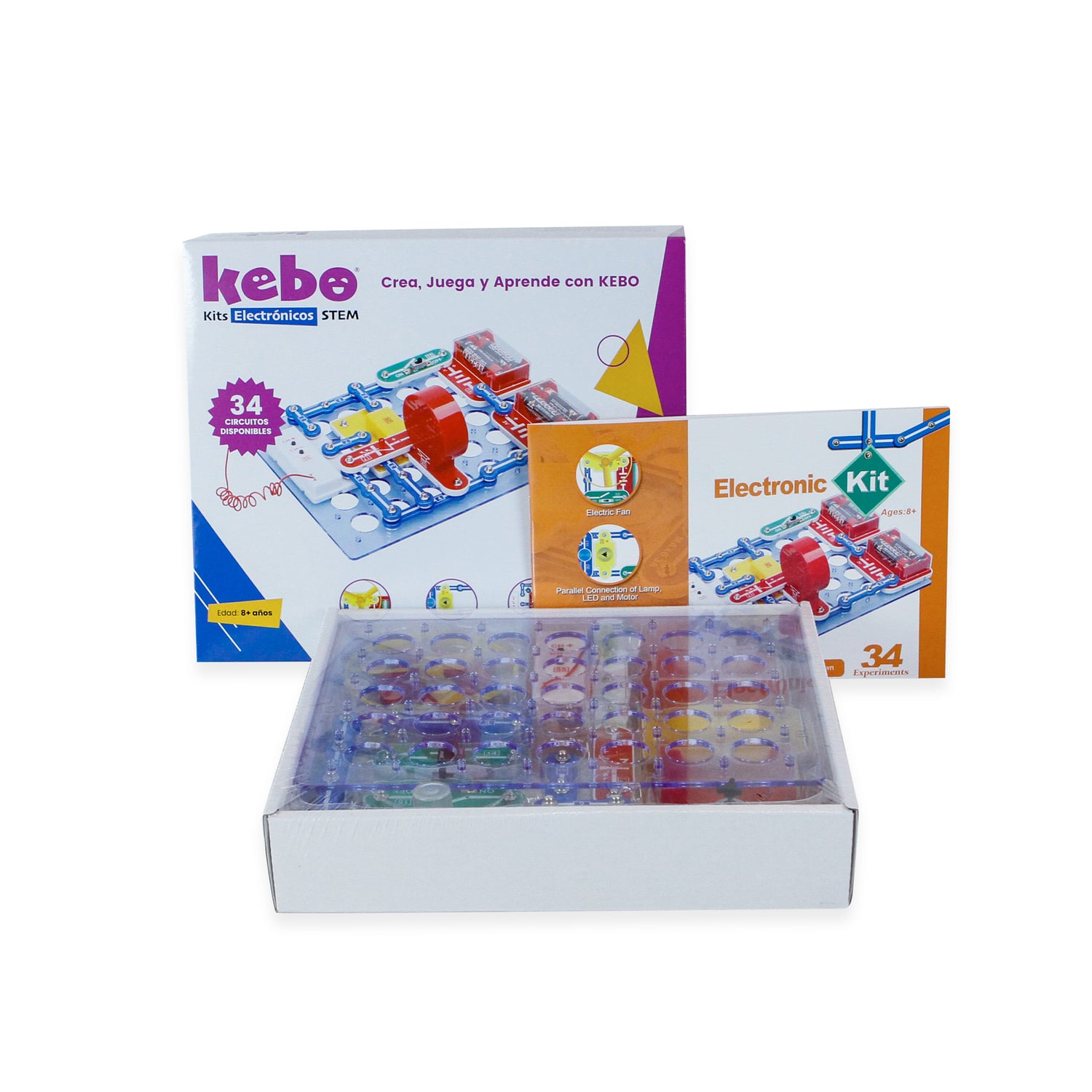 KIT ELECTRÓNICO EDUCATIVO KEBO STARTED S2 - 34 CIRCUITOS - 3