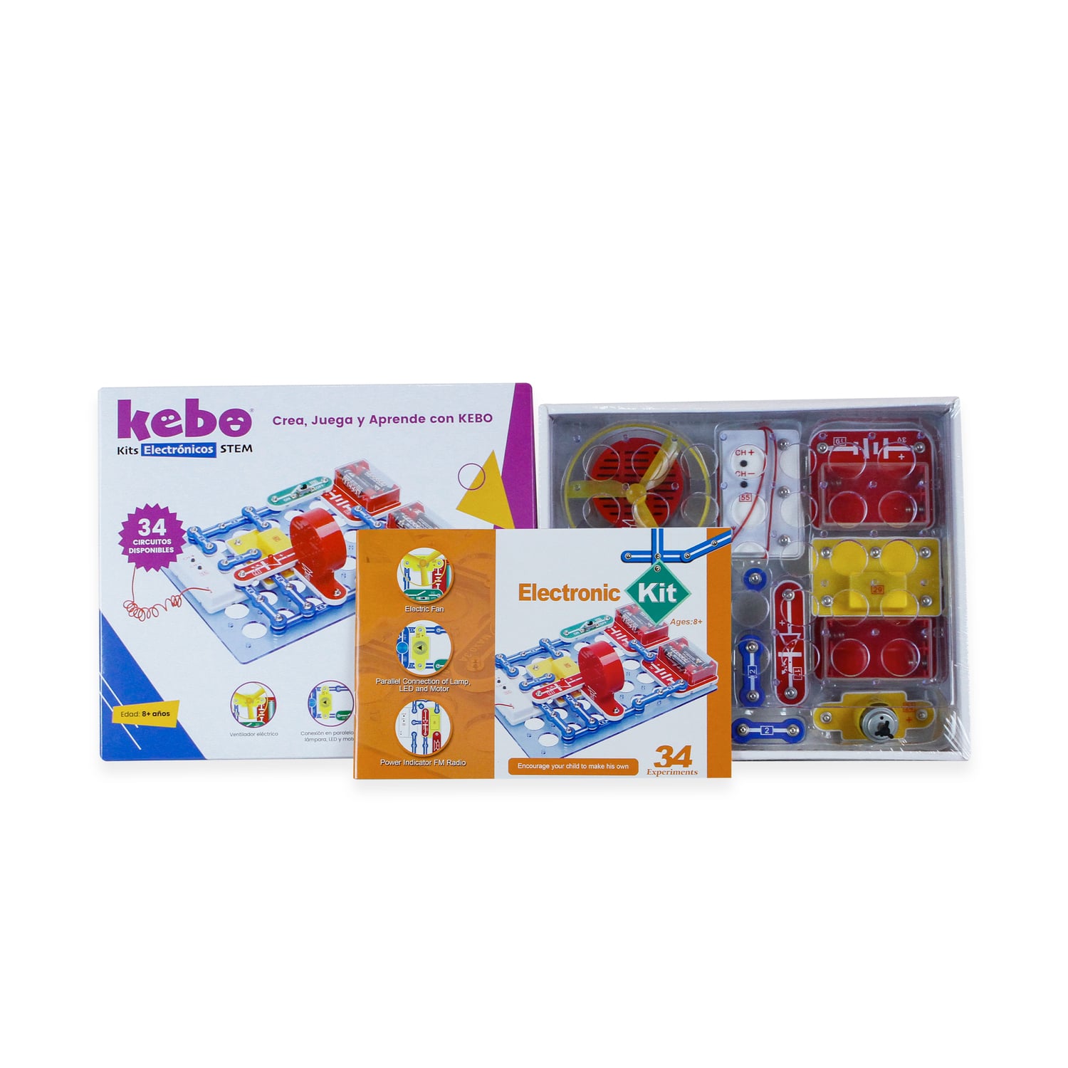 KIT ELECTRÓNICO EDUCATIVO KEBO STARTED S2 - 34 CIRCUITOS - 4