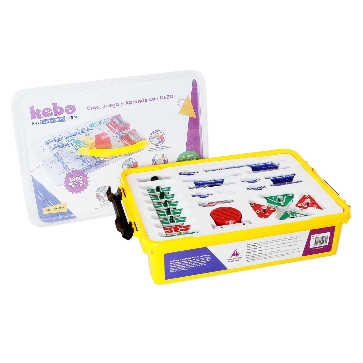 KIT ELECTRÓNICO EDUCATIVO KEBO ADVANCE A2 - 1366 CIRCUITOS - 2