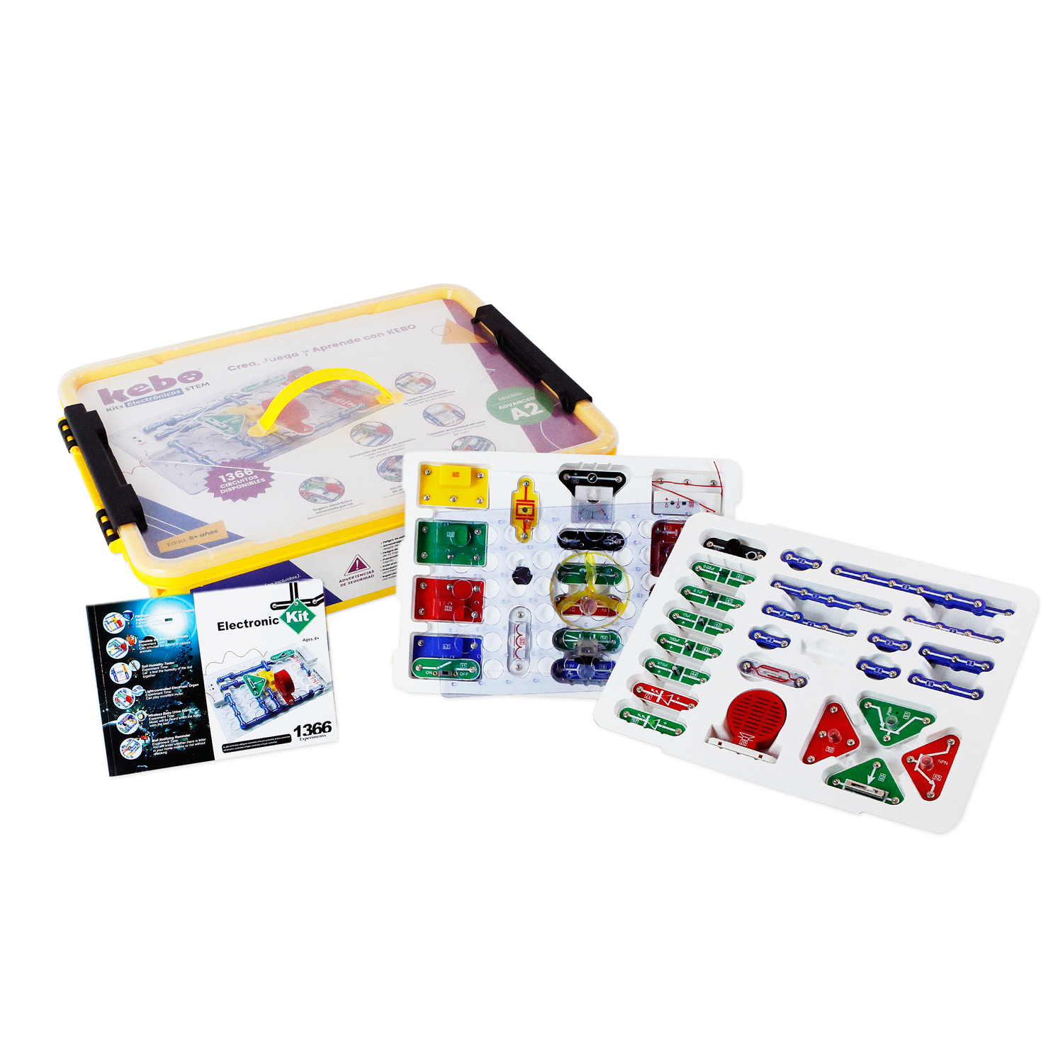 KIT ELECTRÓNICO EDUCATIVO KEBO ADVANCE A2 - 1366 CIRCUITOS - 3
