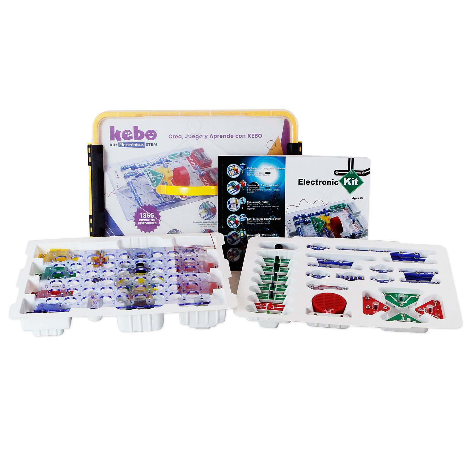 KIT ELECTRÓNICO EDUCATIVO KEBO ADVANCE A2 - 1366 CIRCUITOS - 4