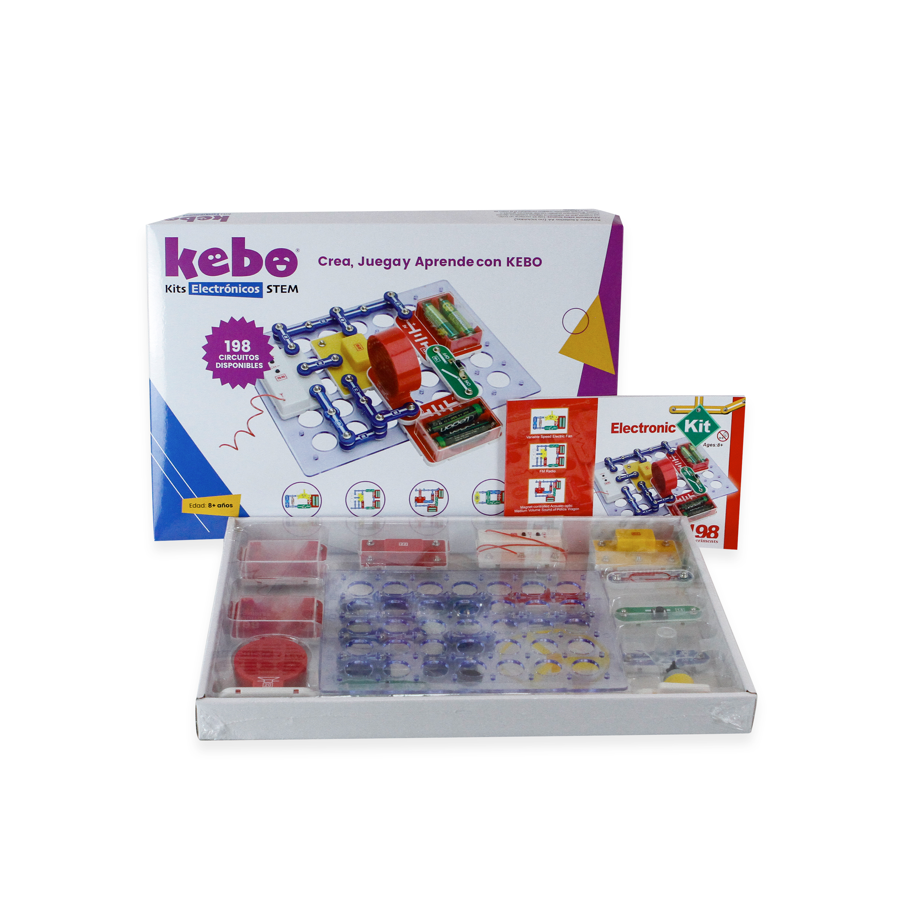 KIT ELECTRÓNICO EDUCATIVO KEBO STARTED S3 - 198 CIRCUITOS - 3