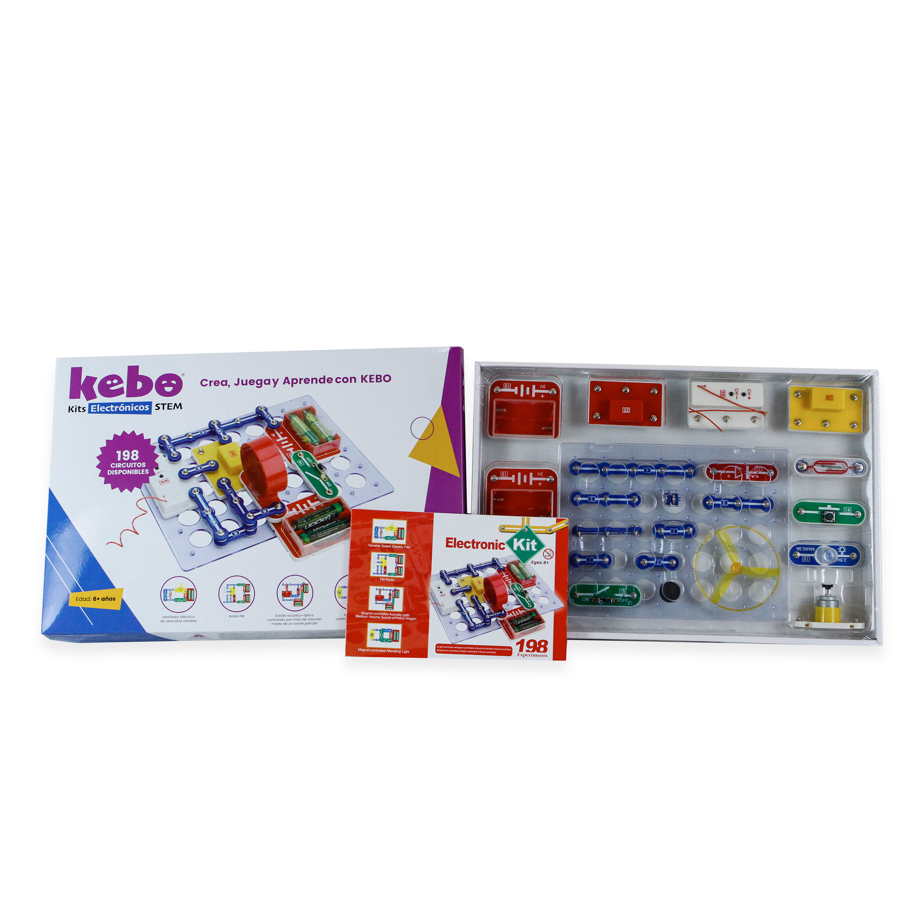 KIT ELECTRÓNICO EDUCATIVO KEBO STARTED S3 - 198 CIRCUITOS - 4
