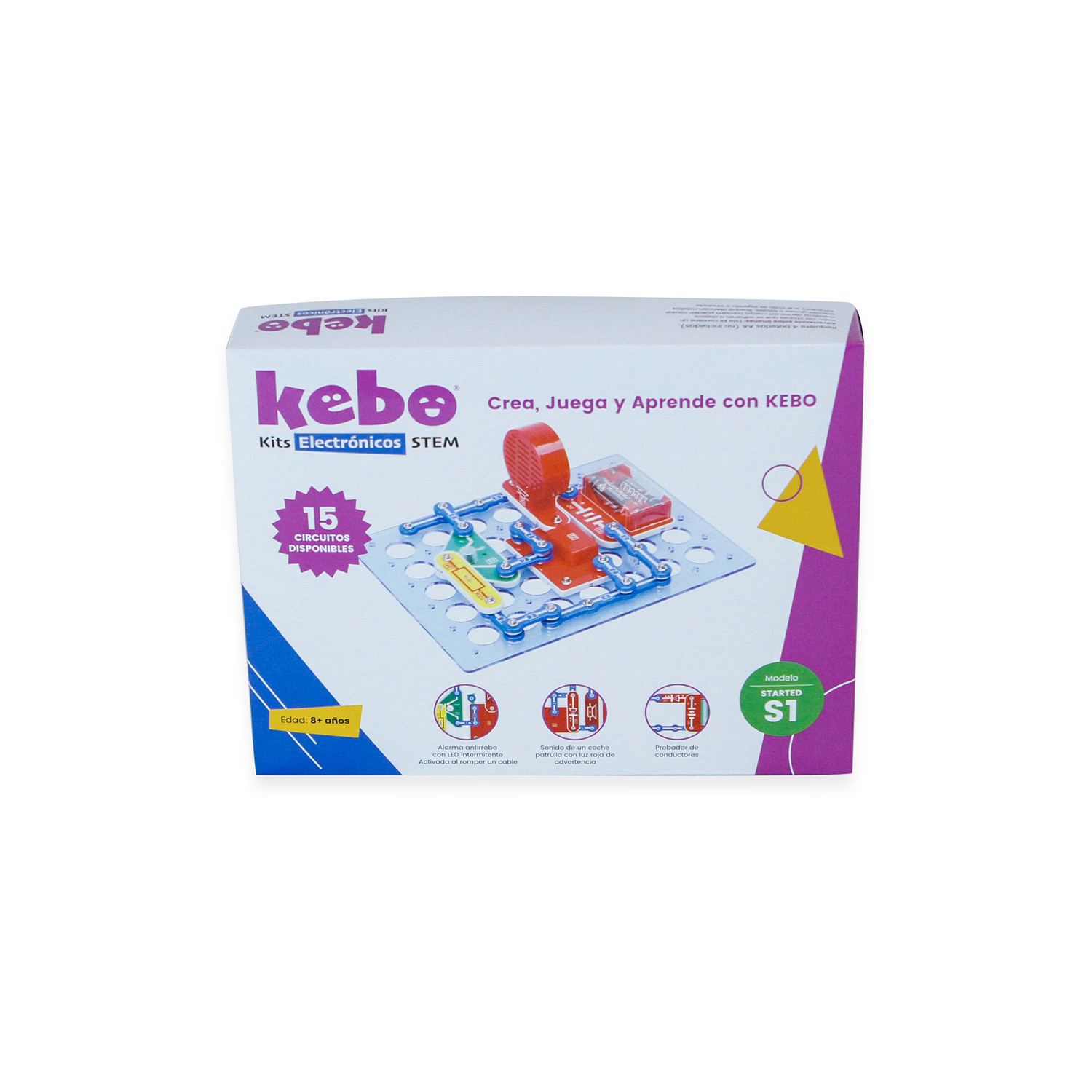 KIT ELECTRÓNICO EDUCATIVO KEBO STARTED S1 - 15 CIRCUITOS - 2