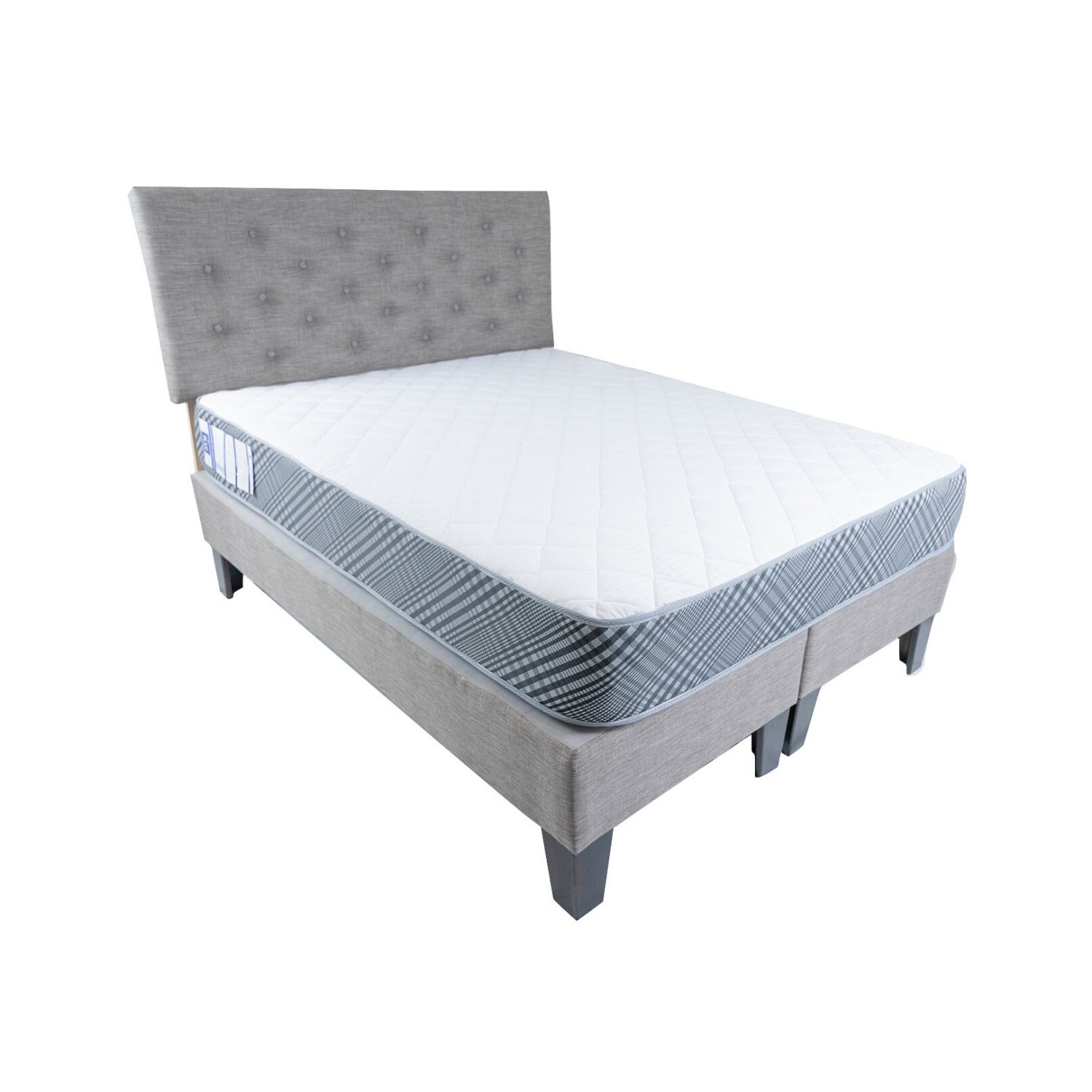 CAMA HVM AMERICANA 2P GRIS LINO - 1