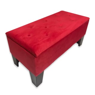 BANQUETA BAUL ROJO FELPA | Rojo - 1