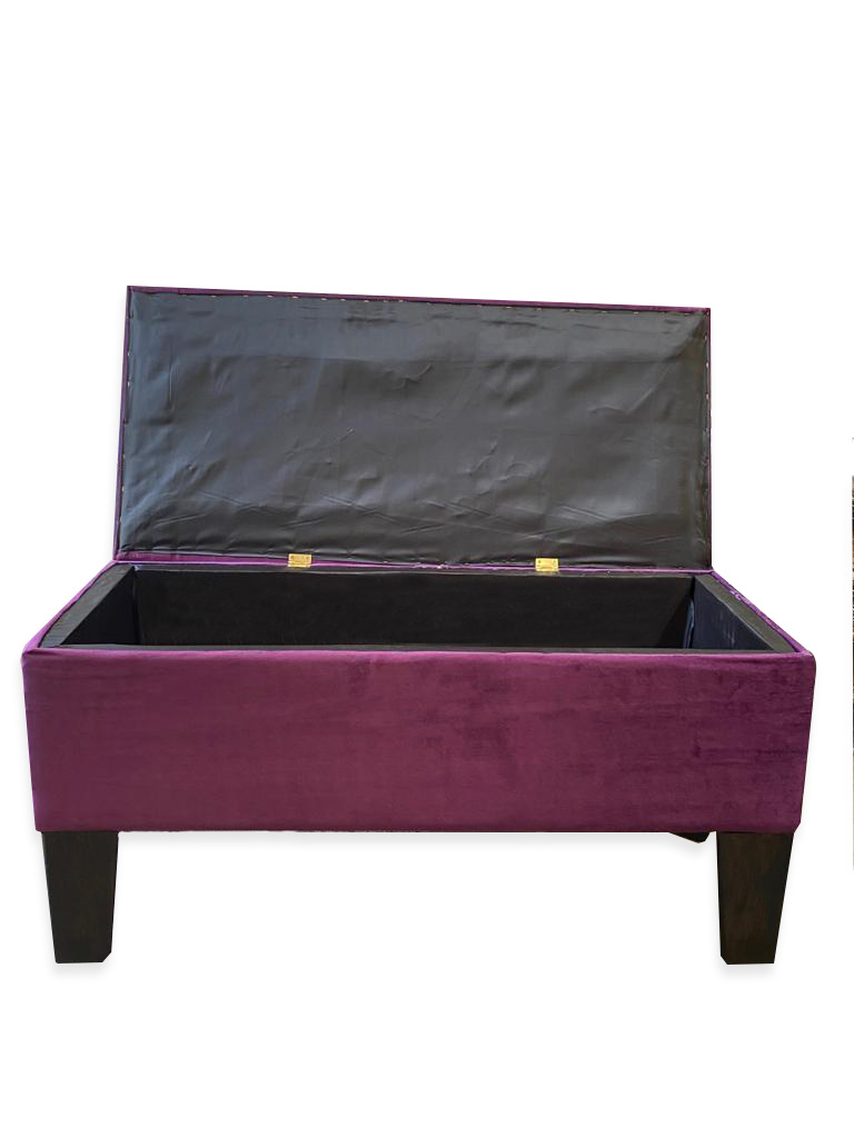 BANQUETA BAUL MORADO FELPA - 2