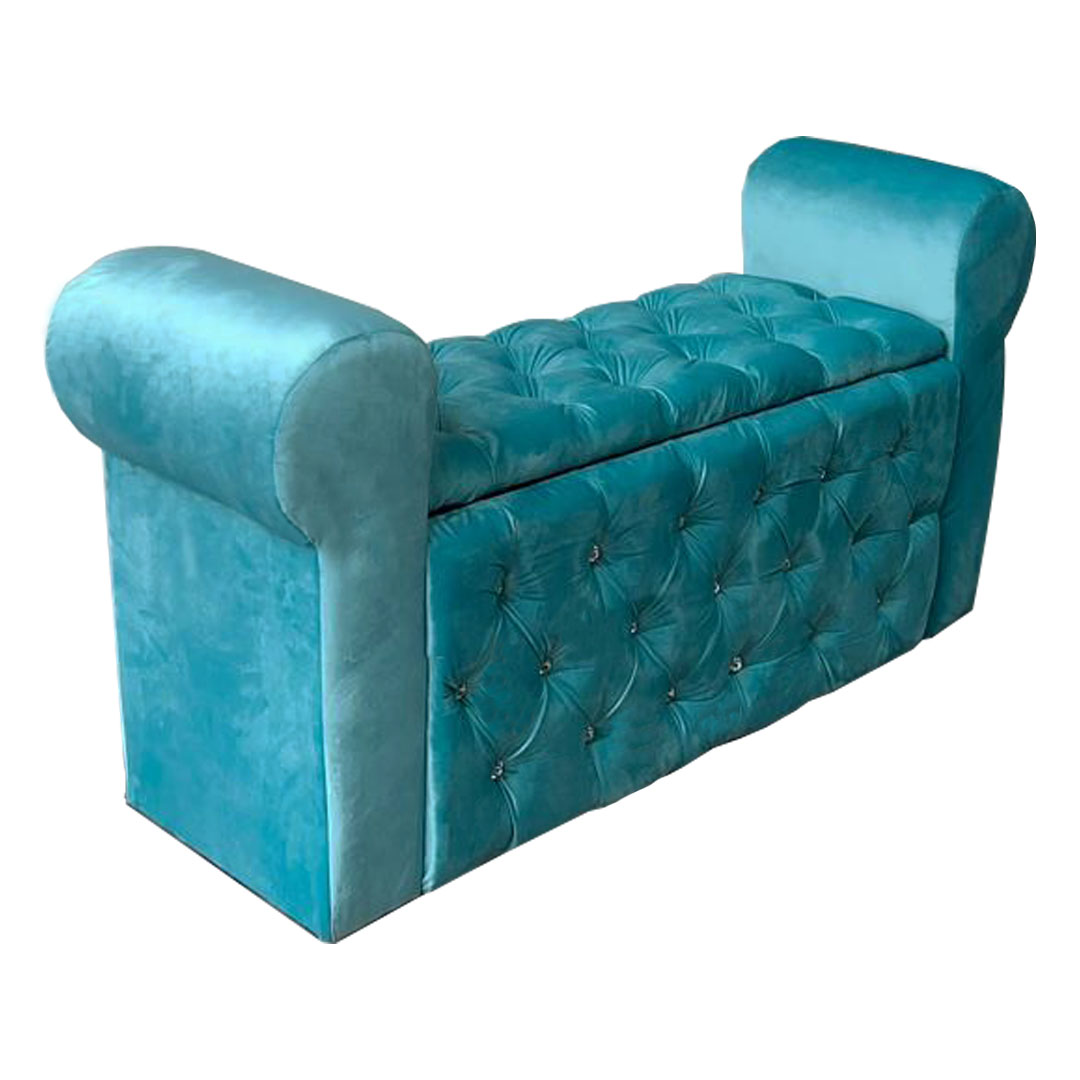 BANQUETA BAUL CAPITONE CALIPSO FELPA - 1