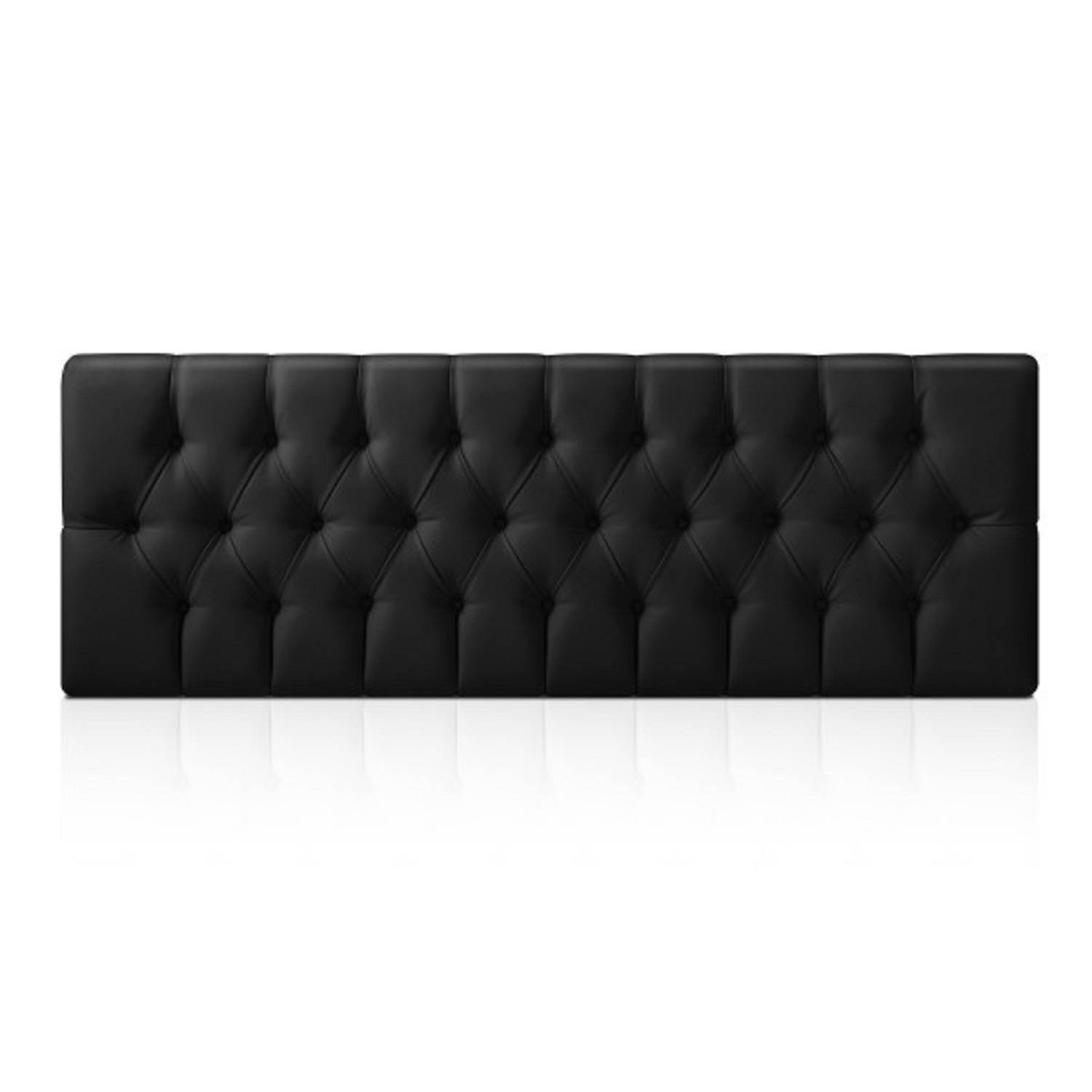RESPALDO CAPITONE ANTONIA HVM 2P NEGRO CUERO - 1