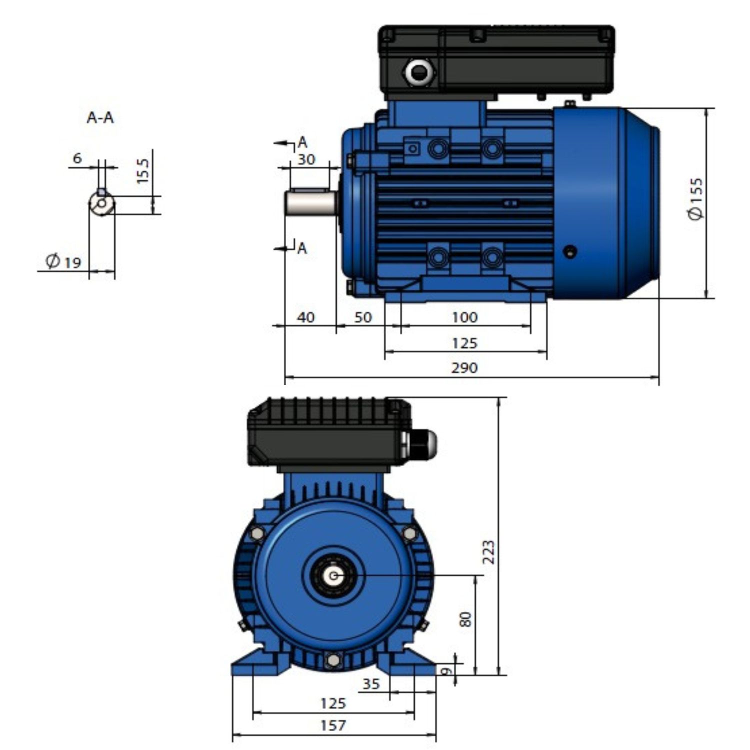 MOTOR ELÉCTRICO FLOWMAK 1 HP 2820 RPM 2 POLOS 220 V - 3
