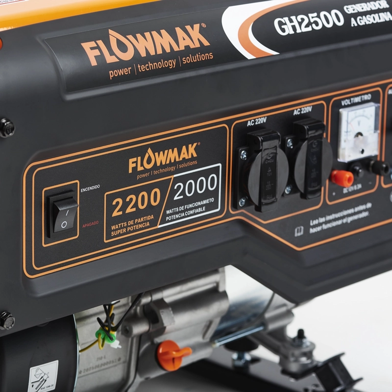 GENERADOR ELE CTRICO A GASOLINA GH2500 2200W 220V FLOWMAK - 9